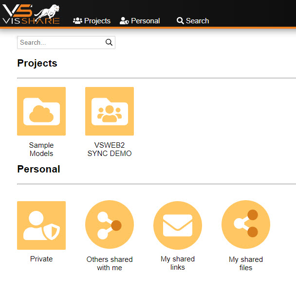 VisShare initial screen