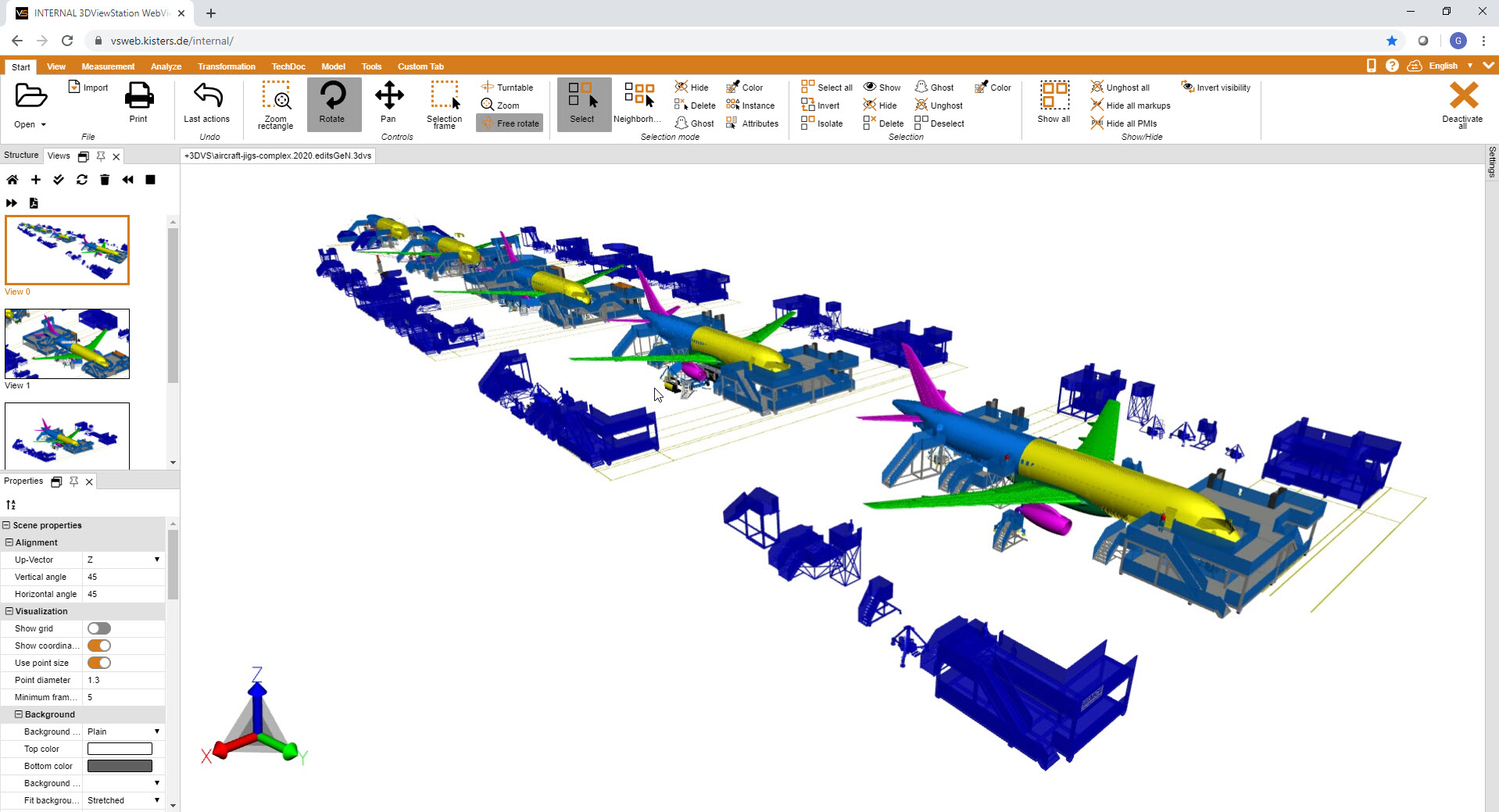 catia viewer online large assembly line