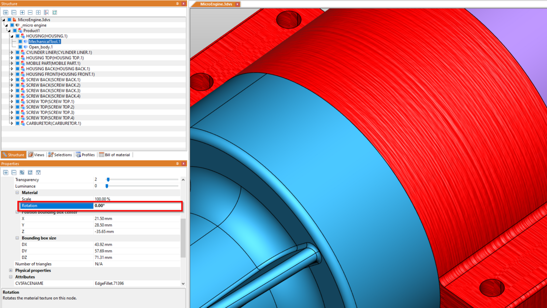 Texture orientation 0 degree