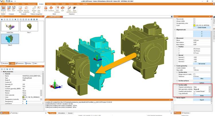 KISTERS 3DViewStation New Section Solid