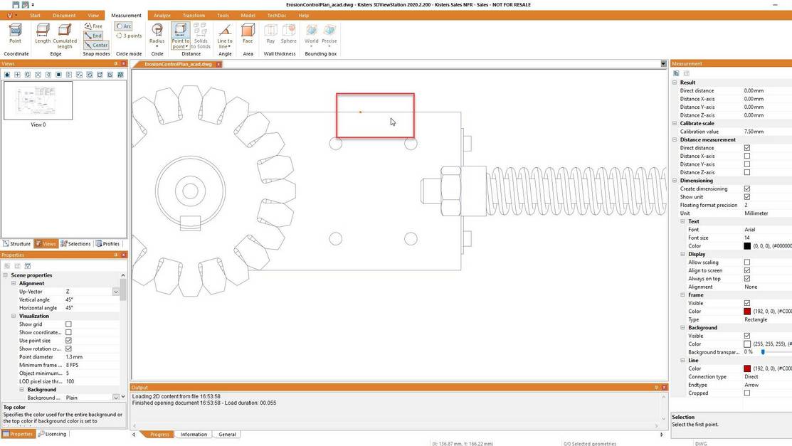 3DViewStation - snapping center points of lines in a 2D CAD viewer