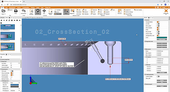 JT Viewer NX Viewer JT with PMI views own Markups JT2Go
