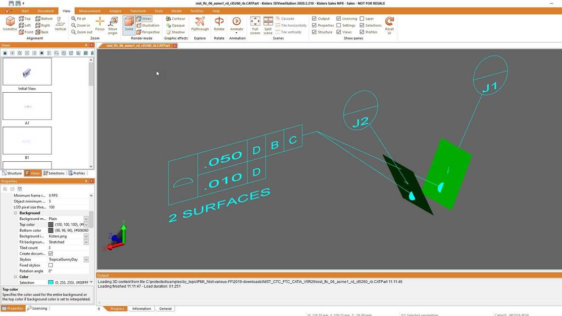 isolate result of PMI selection by feature - 3D CAD viewer 3DViewStation