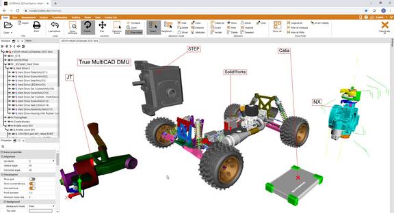 True MultiCAD DMU with 3D Web Viewer