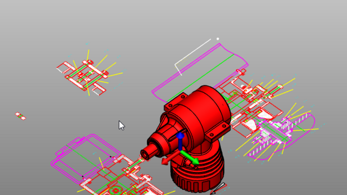 hybrid: render both, a 2D DWG and a 3D DWG, in 3D mode