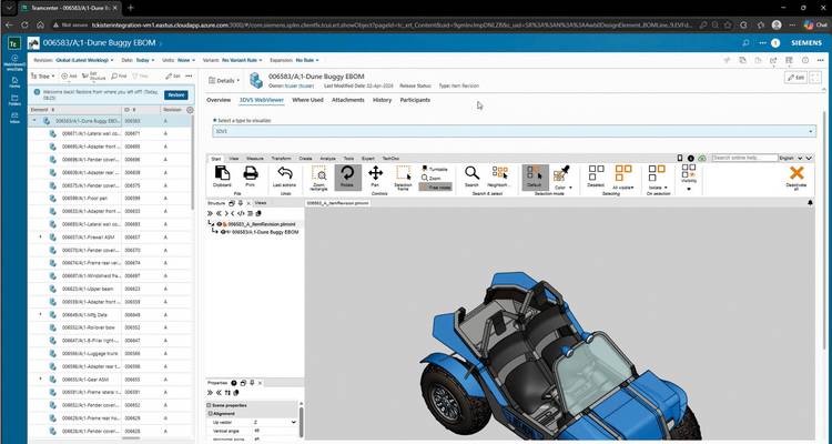 Siemens Teamcenter Integrationen mit der Kisters 3DViewStation