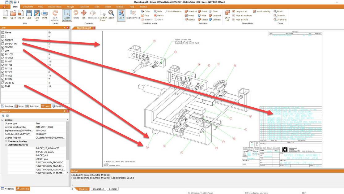  2D Drawing PDF all layers