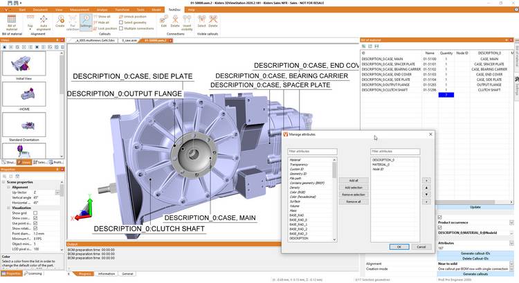 re-use attributes in BOM and for ballooning - authoring leveraging a 3D CAD viewer: 3DViewStation