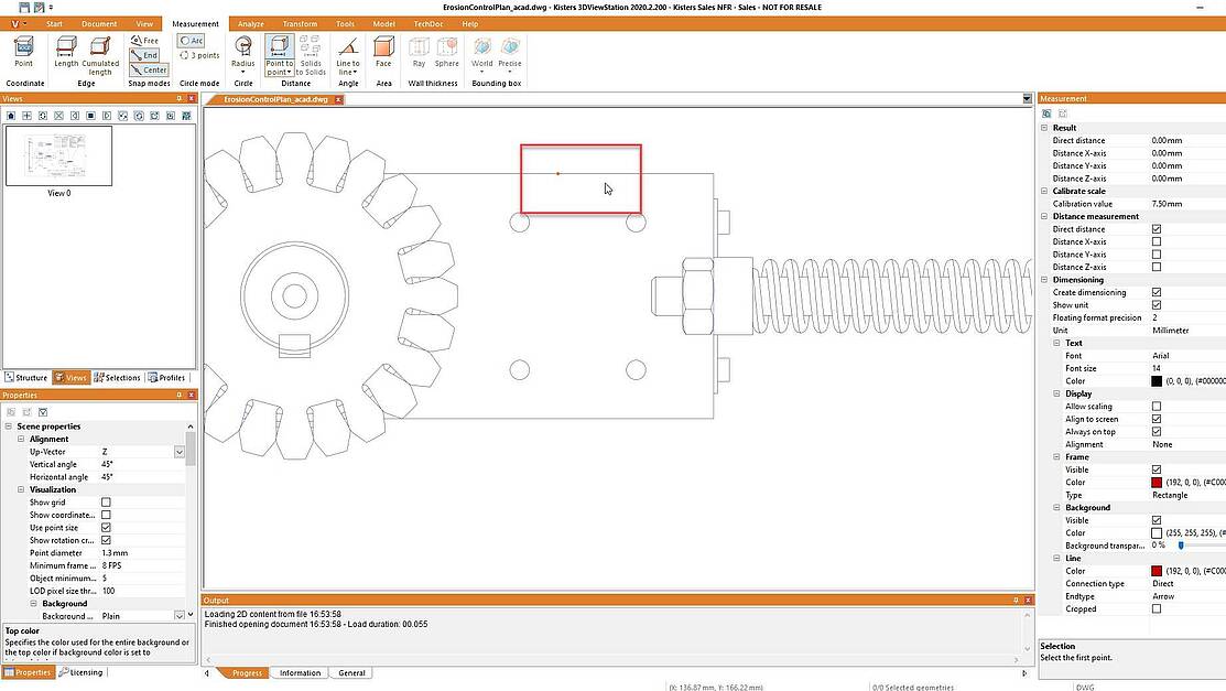 3DViewStation - snapping center points of lines in a 2D CAD viewer