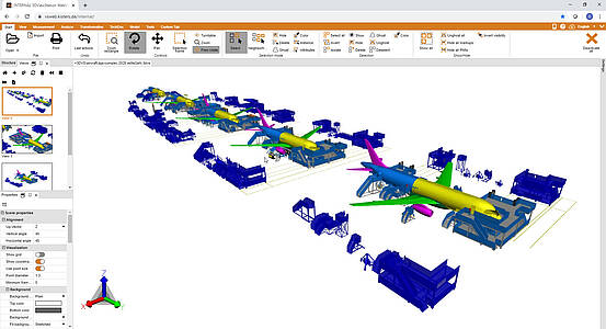 catia viewer online large assembly line