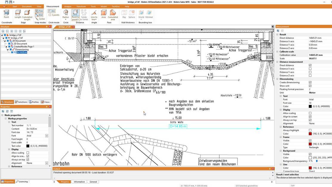 2d tiff scale measurement