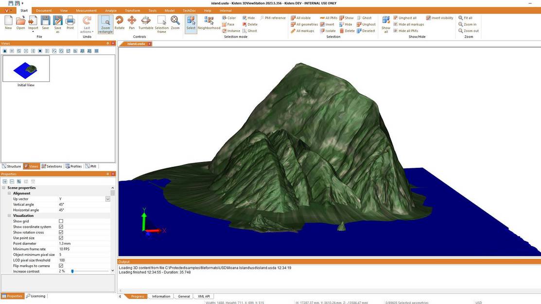 USD file format sample - island