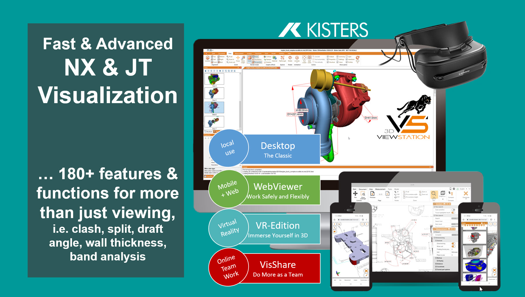 Kisters 3DViewStation: NX Viewer and JT Viewer